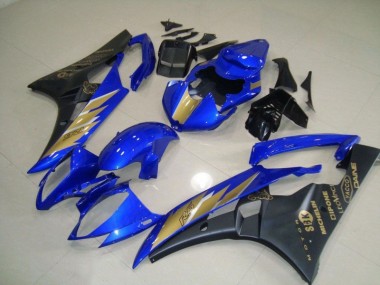 Yamaha R6 06-07 Motorrad Verkleidung - Schwarz Blau mit Gold Aufkleber Kaufen