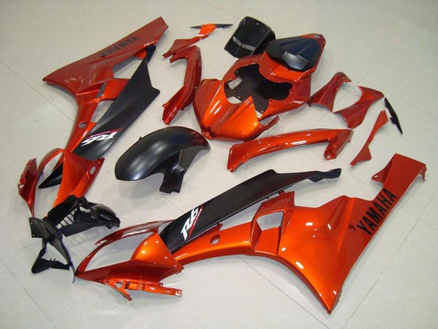 Yamaha R6 06-07 Motorrad Verkleidungen - Orange Matt schwarz Kaufen Yamaha R6 06-07 Motorrad Verkleidungen - Orange Matt schwarz Kaufen