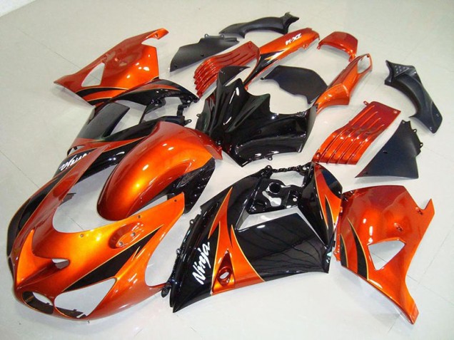 Kawasaki ZX14R ZZR 1400 06-11 Motorrad Verkleidungen - Orange Schwarz Kaufen Kawasaki ZX14R ZZR 1400 06-11 Motorrad Verkleidungen - Orange Schwarz Kaufen