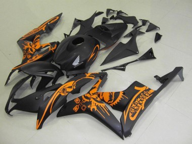 Honda CBR 600 RR 07-08 Motorrad Verkleidungen - Matt Schwarzer Orange Aufkleber Kaufen