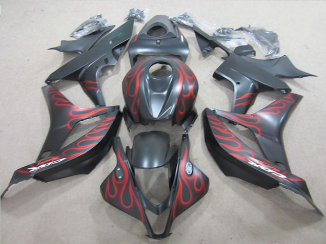 Honda CBR 600 RR 07-08 Motorrad Verkleidungen - Schwarz mit roter Flamme Kaufen Honda CBR 600 RR 07-08 Motorrad Verkleidungen - Schwarz mit roter Flamme Kaufen