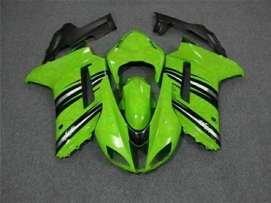 Kawasaki ZX6R 07-08 Motorrad Verkleidungen - Grün Schwarz Kaufen