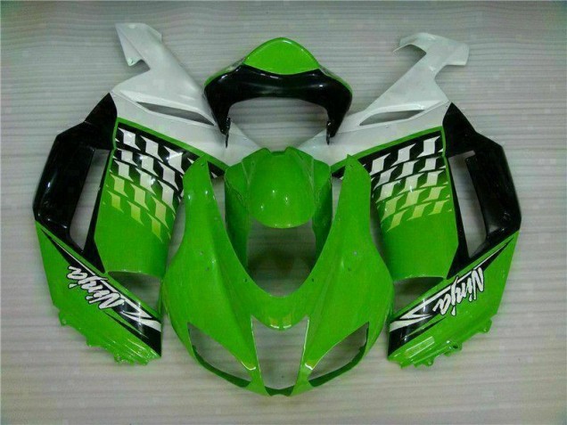 Kawasaki ZX6R 07-08 Motorrad Verkleidungen - Grüner Weißer Ninja Kaufen Kawasaki ZX6R 07-08 Motorrad Verkleidungen - Grüner Weißer Ninja Kaufen