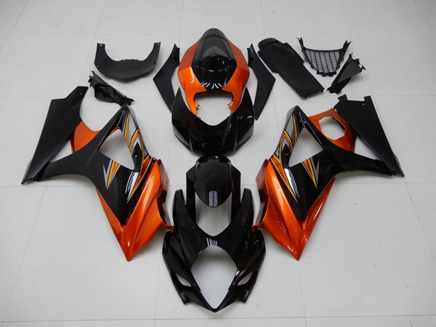 Suzuki GSXR 1000 K7 07-08 Motorrad Verkleidungen - Orange Schwarz Kaufen Suzuki GSXR 1000 K7 07-08 Motorrad Verkleidungen - Orange Schwarz Kaufen