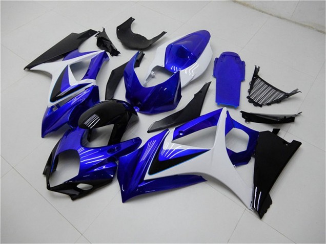 Suzuki GSXR 1000 K7 07-08 Motorrad Verkleidungen - Blau Weiß Schwarz Kaufen Suzuki GSXR 1000 K7 07-08 Motorrad Verkleidungen - Blau Weiß Schwarz Kaufen