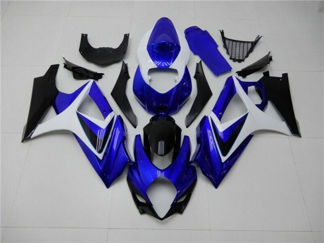 Suzuki GSXR 1000 K7 07-08 Motorrad Verkleidungen - Blau Weiß Schwarz Kaufen Suzuki GSXR 1000 K7 07-08 Motorrad Verkleidungen - Blau Weiß Schwarz Kaufen