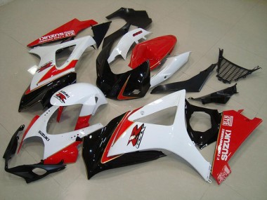 Suzuki GSXR 1000 K7 07-08 Motorrad Verkleidungen - Weiß Rot Schwarz Kaufen
