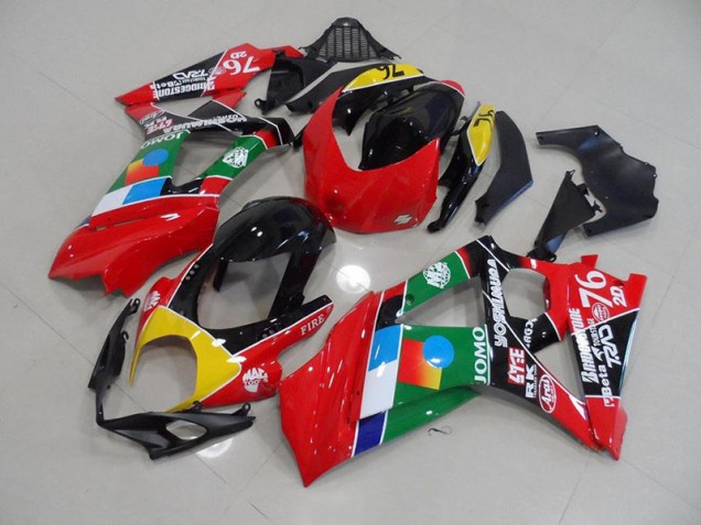Suzuki GSXR 1000 K7 07-08 Motorrad Verkleidungen - Rot und Grün Kaufen Suzuki GSXR 1000 K7 07-08 Motorrad Verkleidungen - Rot und Grün Kaufen