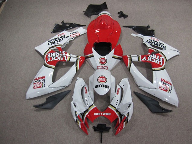 Suzuki GSXR 1000 K5 05-06 Motorrad Verkleidungen - Weiß Lucky Strike Rot Motul Kaufen Suzuki GSXR 1000 K5 05-06 Motorrad Verkleidungen - Weiß Lucky Strike Rot Motul Kaufen