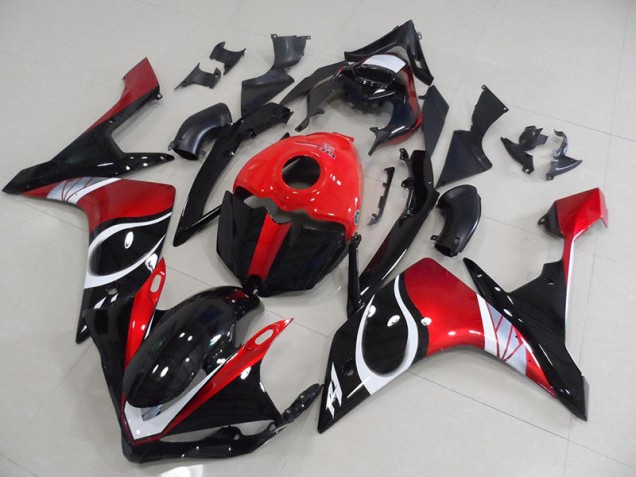 Yamaha R1 07-08 Motorrad Verkleidungen - Schwarz rot Glänzend Kaufen