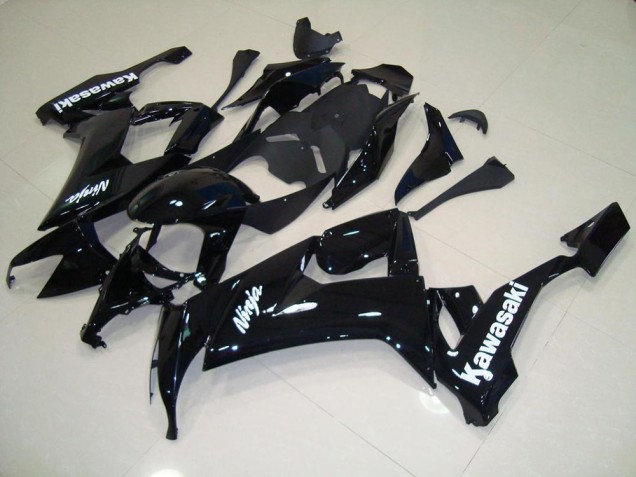 Kawasaki ZX10R 08-10 Motorrad Verkleidungen - Glänzend Schwarz mit Weißem Aufkleber Kaufen Kawasaki ZX10R 08-10 Motorrad Verkleidungen - Glänzend Schwarz mit Weißem Aufkleber Kaufen
