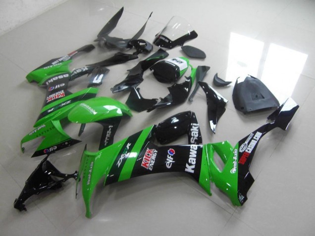 Kawasaki ZX10R 08-10 Motorrad Verkleidungen - Grün Schwarzer Kick Kaufen Kawasaki ZX10R 08-10 Motorrad Verkleidungen - Grün Schwarzer Kick Kaufen