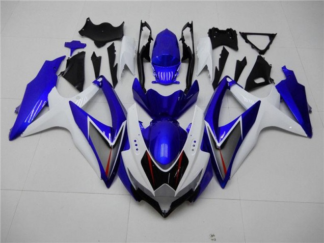 Suzuki GSXR 600 / 750 K8 08-10 Motorrad Verkleidungen - Weiß Blau Kaufen Suzuki GSXR 600 / 750 K8 08-10 Motorrad Verkleidungen - Weiß Blau Kaufen