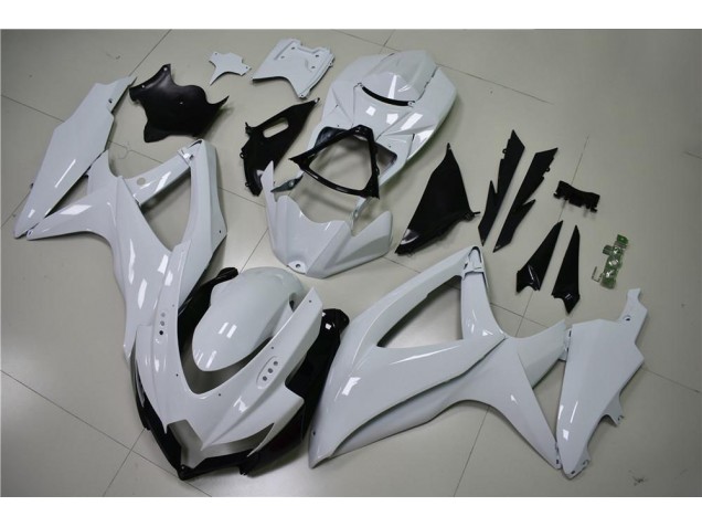 Suzuki GSXR 600 / 750 K8 08-10 Motorrad Verkleidungen - Glänzend Weiß Kaufen Suzuki GSXR 600 / 750 K8 08-10 Motorrad Verkleidungen - Glänzend Weiß Kaufen