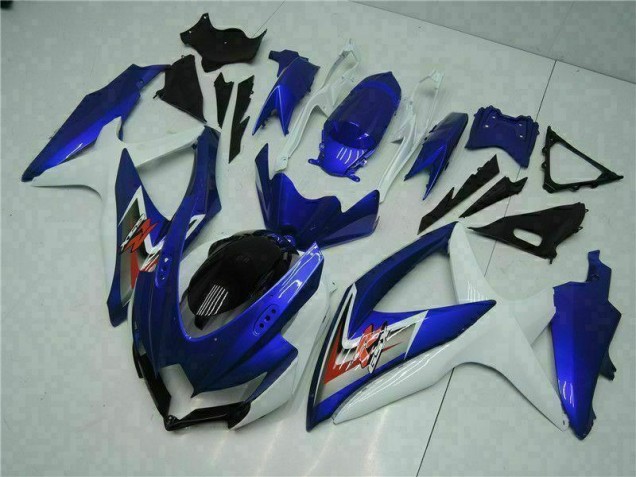 Suzuki GSXR 600 / 750 K8 08-10 Motorrad VollVerkleidungen & Plastik - Blau Weiß Kaufen Suzuki GSXR 600 / 750 K8 08-10 Motorrad VollVerkleidungen & Plastik - Blau Weiß Kaufen