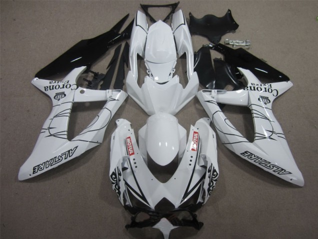 Suzuki GSXR 600 K8 08-10 Motorrad Verkleidungen - Weiß Schwarz Corona Extra Motul Kaufen Suzuki GSXR 600 K8 08-10 Motorrad Verkleidungen - Weiß Schwarz Corona Extra Motul Kaufen