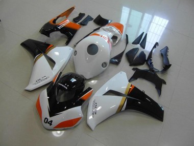 Honda CBR 1000 RR 08-11 Motorrad Verkleidungen - Weiß Und Schwarz Und Orange Rennen Kaufen