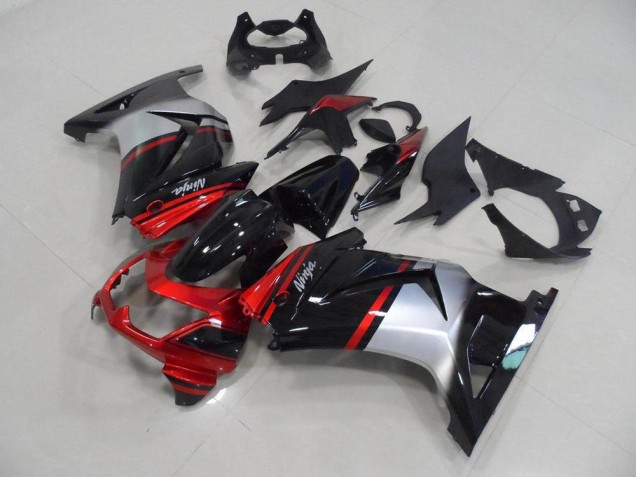 Kawasaki ZX 250R 08-12 Motorrad Verkleidungen - Candy Rot Schwarz Silber Kaufen Kawasaki ZX 250R 08-12 Motorrad Verkleidungen - Candy Rot Schwarz Silber Kaufen