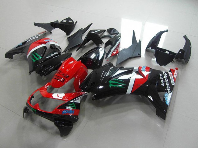 Kawasaki ZX 250R 08-12 Motorrad Verkleidungen - Rot und Schwarz Monster Kaufen Kawasaki ZX 250R 08-12 Motorrad Verkleidungen - Rot und Schwarz Monster Kaufen
