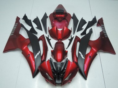 Yamaha R6 08-16 Motorrad Verkleidungen - Candy Rot und Schwarz Kaufen