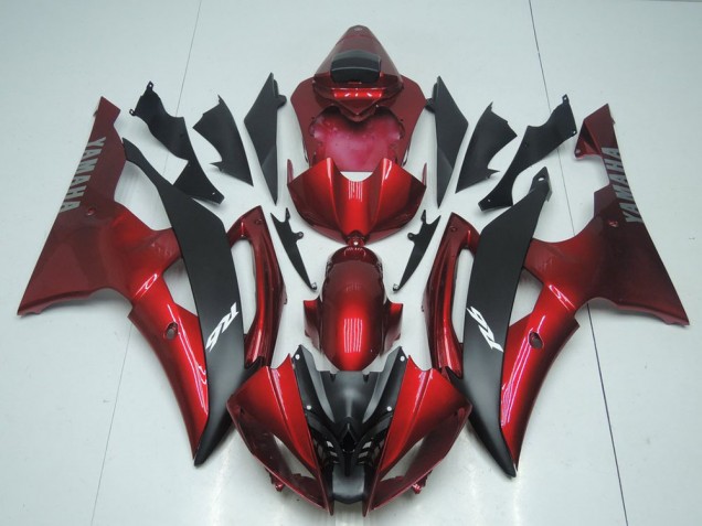 Yamaha R6 08-16 Motorrad Verkleidungen - Candy Rot und Schwarz Kaufen
