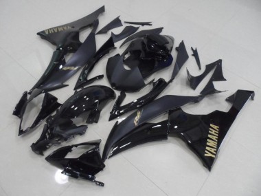 Yamaha R6 08-16 Motorrad Verkleidungen - Schwarz mit goldenem Aufkleber Kaufen