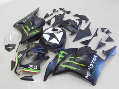 Honda CBR 600 RR 09-12 Motorrad Verkleidungen - Monster Matt Schwarz Kaufen