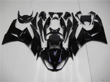 Kawasaki ZX6R 09-12 Motorrad Verkleidungen - Glänzend Schwarz Kaufen