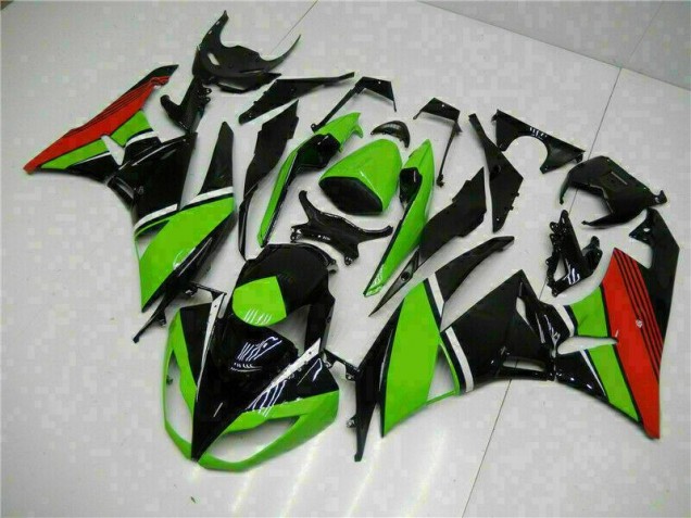 Kawasaki ZX6R 09-12 Motorrad Verkleidungen - Schwarz Grün Rot Kaufen Kawasaki ZX6R 09-12 Motorrad Verkleidungen - Schwarz Grün Rot Kaufen