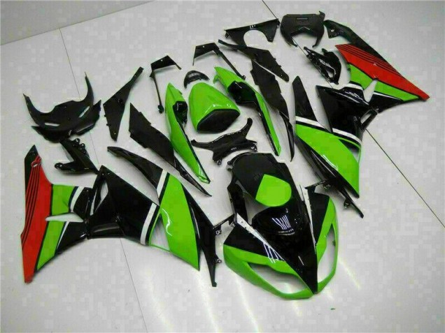 Kawasaki ZX6R 09-12 Motorrad Verkleidungen - Schwarz Grün Rot Kaufen Kawasaki ZX6R 09-12 Motorrad Verkleidungen - Schwarz Grün Rot Kaufen