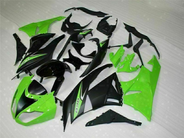 Kawasaki ZX6R 09-12 Motorrad Verkleidungen - Schwarz Grün 636 Kaufen Kawasaki ZX6R 09-12 Motorrad Verkleidungen - Schwarz Grün 636 Kaufen