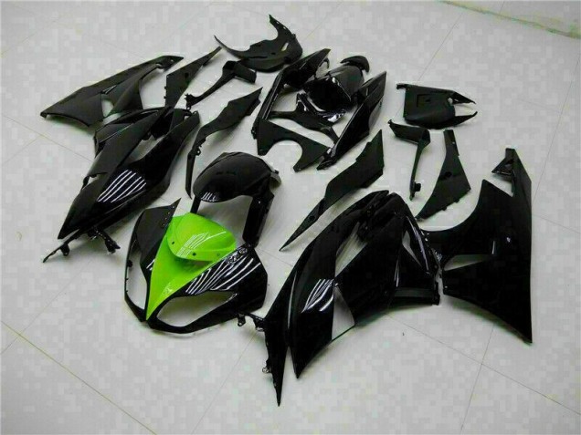 Kawasaki ZX6R 09-12 Motorrad Verkleidung - Schwarz Grün Kaufen Kawasaki ZX6R 09-12 Motorrad Verkleidung - Schwarz Grün Kaufen
