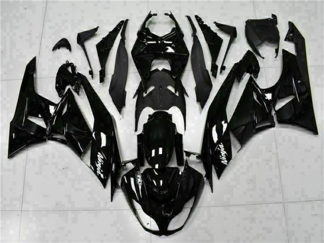 Kawasaki ZX6R 09-12 Motorrad Verkleidungen - Schwarz Weißer Ninja Kaufen
