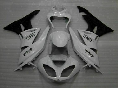 Kawasaki ZX6R 09-12 Motorrad Verkleidungen - Weiß Schwarz Ninja Kaufen