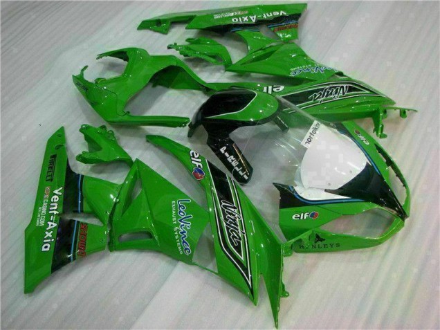 Kawasaki ZX6R 09-12 Motorrad Verkleidungen - Grün Schwarzer LeoVince Kaufen Kawasaki ZX6R 09-12 Motorrad Verkleidungen - Grün Schwarzer LeoVince Kaufen