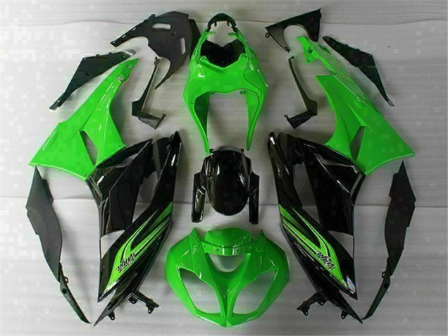Kawasaki ZX6R 09-12 Motorrad Verkleidung - Grün Schwarz Kaufen Kawasaki ZX6R 09-12 Motorrad Verkleidung - Grün Schwarz Kaufen