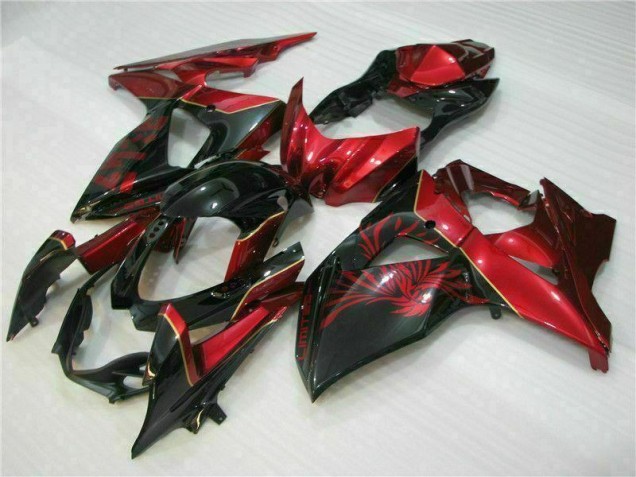 Suzuki GSXR 1000 K9 09-16 Motorrad Verkleidungen - Rot Flamme Schwarz Kaufen Suzuki GSXR 1000 K9 09-16 Motorrad Verkleidungen - Rot Flamme Schwarz Kaufen