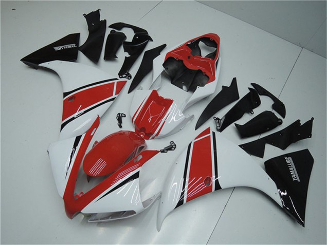 Yamaha R1 12-14 Motorrad Verkleidungen - Weiß Rot Schwarz Kaufen Yamaha R1 12-14 Motorrad Verkleidungen - Weiß Rot Schwarz Kaufen