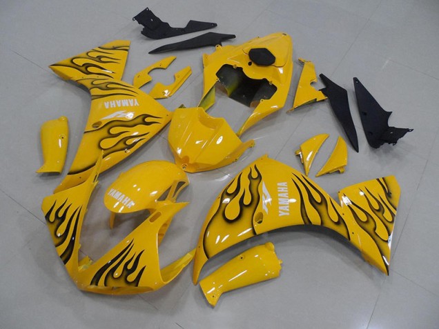 Yamaha R1 12-14 Motorrad Verkleidungen - Gelb Schwarz Flamme Kaufen Yamaha R1 12-14 Motorrad Verkleidungen - Gelb Schwarz Flamme Kaufen