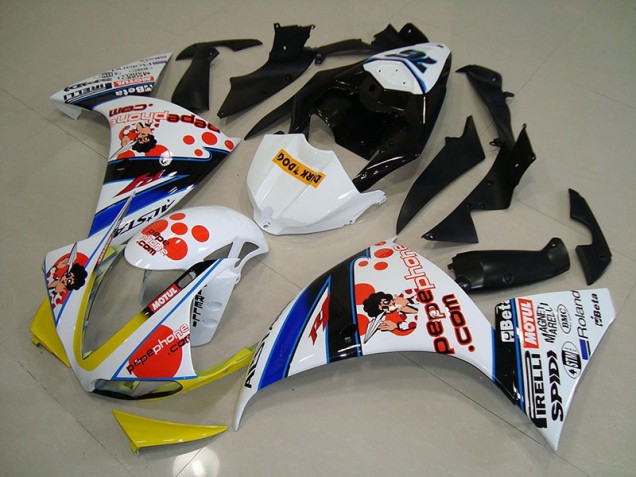 Yamaha R1 12-14 Motorrad Verkleidungen - Weiß Schwarz Pepe Phone Kaufen