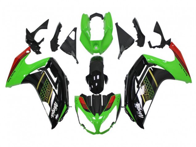 Kawasaki EX650 12-16 Motorrad Verkleidungen - Grün Schwarz Kaufen Kawasaki EX650 12-16 Motorrad Verkleidungen - Grün Schwarz Kaufen