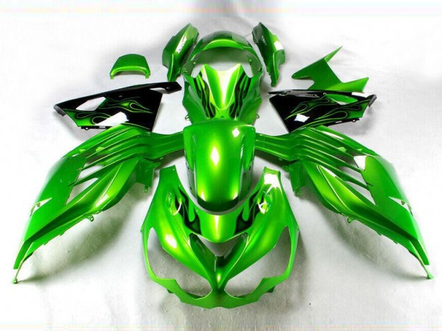 Kawasaki ZX14R ZZR 1400 12-21 Motorrad Verkleidungen - Grün Schwarz Kaufen Kawasaki ZX14R ZZR 1400 12-21 Motorrad Verkleidungen - Grün Schwarz Kaufen