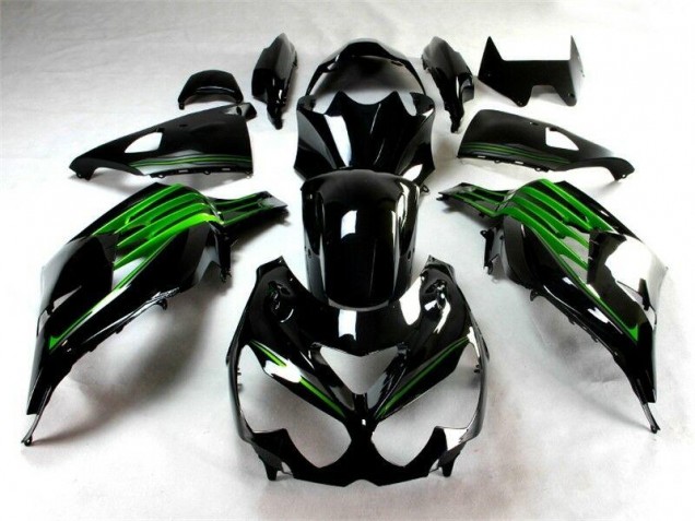 Kawasaki ZX14R ZZR 1400 12-21 Motorrad Verkleidungen - Schwarz Grün Kaufen Kawasaki ZX14R ZZR 1400 12-21 Motorrad Verkleidungen - Schwarz Grün Kaufen