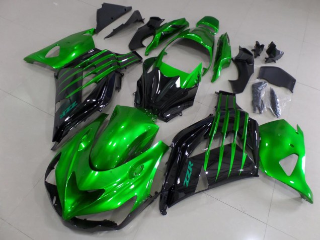 Kawasaki ZX14R ZZR 1400 12-21 Motorrad Verkleidungen - Candy Grün und Schwarz Kaufen Kawasaki ZX14R ZZR 1400 12-21 Motorrad Verkleidungen - Candy Grün und Schwarz Kaufen