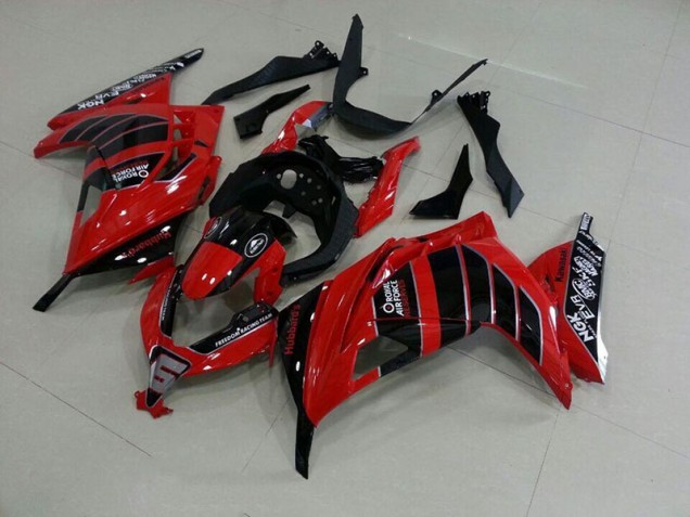Kawasaki ZX 300R 13-16 Motorrad Verkleidungen - Rot Schwarz Airfore Kaufen Kawasaki ZX 300R 13-16 Motorrad Verkleidungen - Rot Schwarz Airfore Kaufen