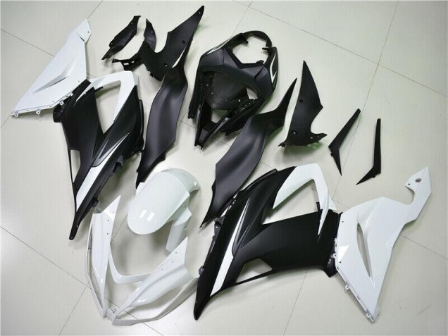 Kawasaki ZX6R 13-18 Motorrad Verkleidung - Weiß Schwarz Kaufen Kawasaki ZX6R 13-18 Motorrad Verkleidung - Weiß Schwarz Kaufen