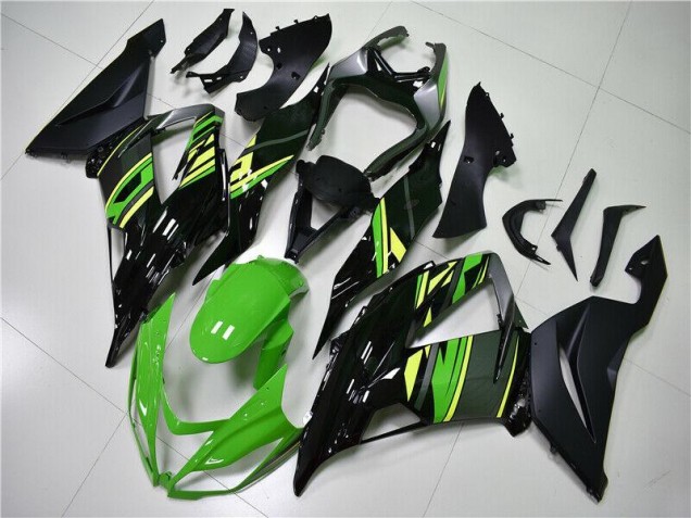 Kawasaki ZX6R 13-18 Motorrad Vollverkleidung - Grün Schwarz Kaufen Kawasaki ZX6R 13-18 Motorrad Vollverkleidung - Grün Schwarz Kaufen