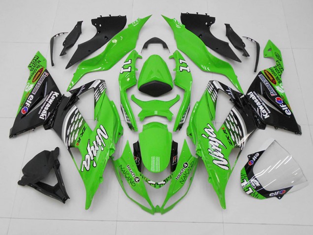 Kawasaki ZX6R 13-18 Motorrad Verkleidungen - Grün Schwarz 11 Kaufen Kawasaki ZX6R 13-18 Motorrad Verkleidungen - Grün Schwarz 11 Kaufen
