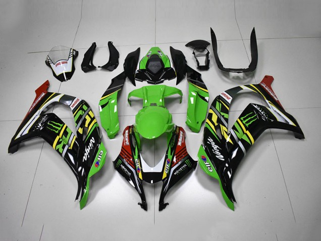 Kawasaki ZX10R 16-19 Motorrad Verkleidungen - Grün Schwarz Rot Ninja Monster Kaufen Kawasaki ZX10R 16-19 Motorrad Verkleidungen - Grün Schwarz Rot Ninja Monster Kaufen